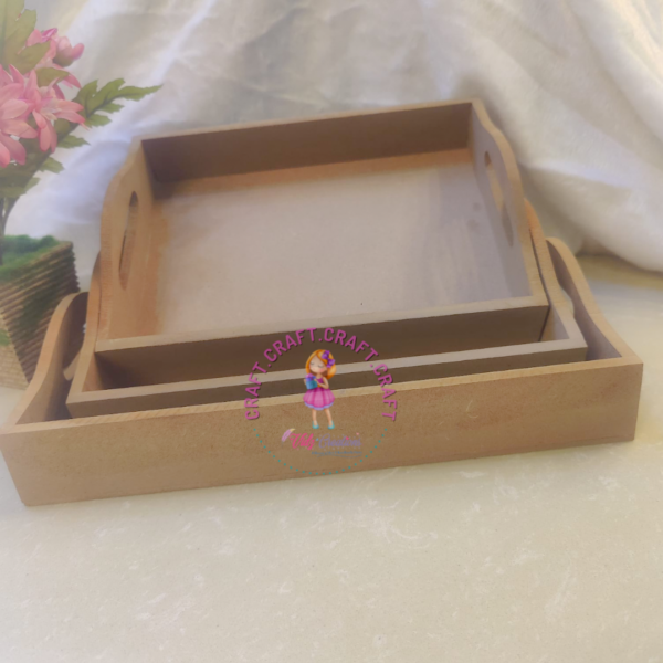 Rectangle tray with curved handles