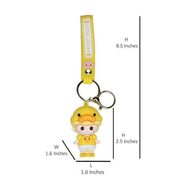 3D yellow duck doll shape Keychain - Image 2