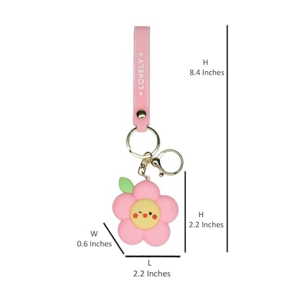 3D pink flower Keychain - Image 3