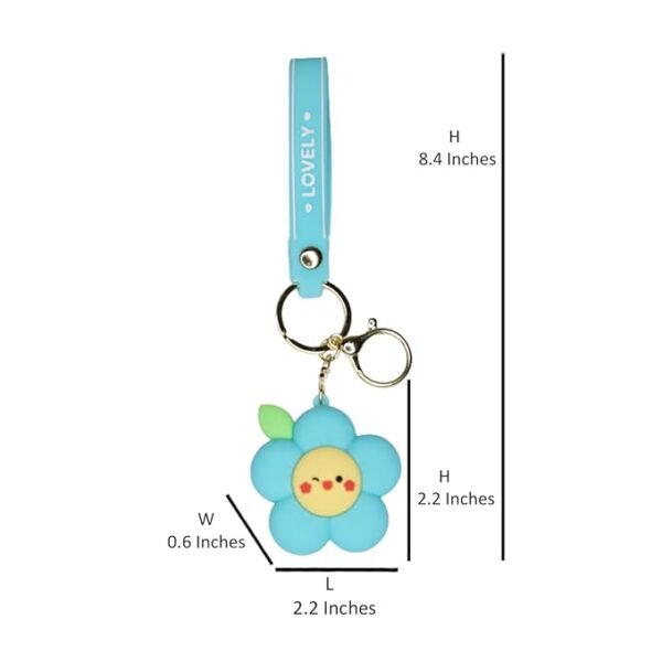 3D blue flower Keychain - Image 2