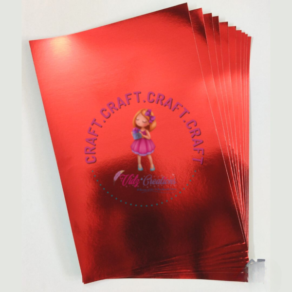 Red Mirror Cardstock 12*18 inch – 240 gsm