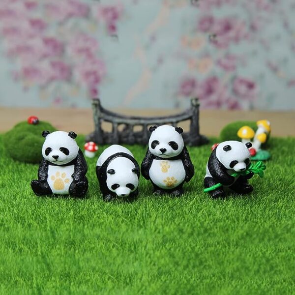 Miniature Toys Set of 4 Pandas