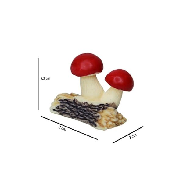 Miniature Toys Set of 2 Mushroom on Log - Image 2