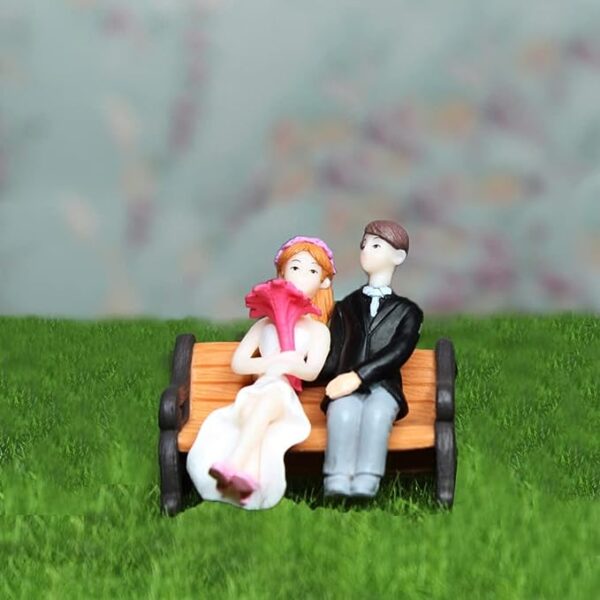 Set of 2 Bride Groom on Bench