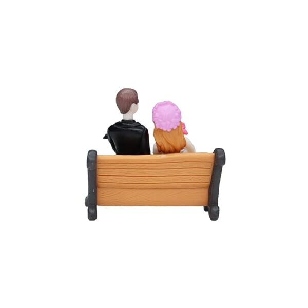 Set of 2 Bride Groom on Bench - Image 3