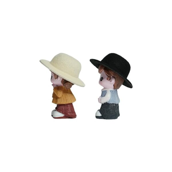 Set of 2 Love Couple with Hat Miniature - Image 4