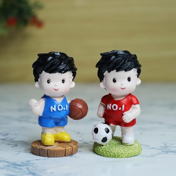 Set of 2 Sport Boy (Basket Ball & Football) Miniature