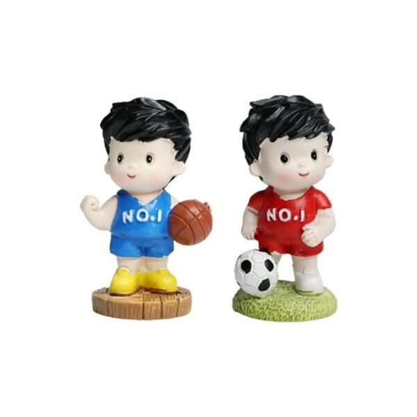 Set of 2 Sport Boy (Basket Ball & Football) Miniature - Image 2