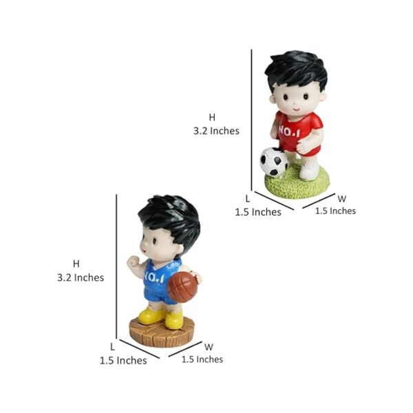 Set of 2 Sport Boy (Basket Ball & Football) Miniature - Image 3